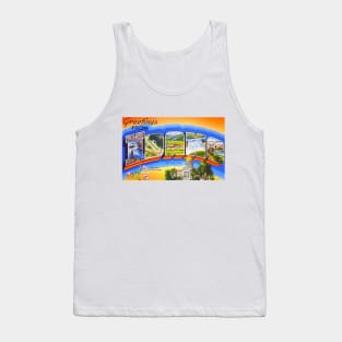 Greetings from Idaho - Vintage Large Letter Postcard Tank Top